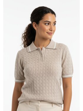 FIGL FIGL Polo M1268 Beżowy Regular Fit