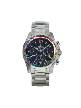 Festina Festina Zegarek Boyfriend Chronograph 20606/3 Srebrny