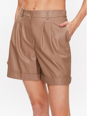 Marc Aurel Marc Aurel Шорти от имитация на кожа 1666 2001 93017 Кафяв Regular Fit