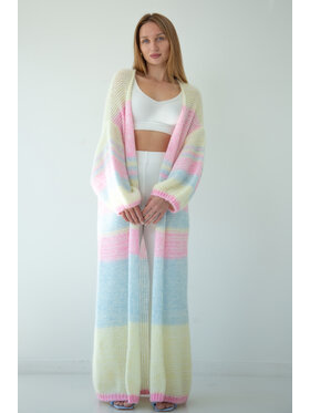 Fobya Fobya Kardigan F2040 Żółty Loose Fit