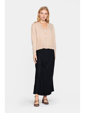 EMOI EMOI Spódnica midi długa z wiskozy Czarny Feminine Fit