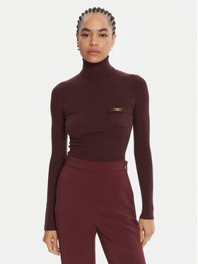 Elisabetta Franchi Elisabetta Franchi Dolčevita MK-11B-56E2-V290 Tamnocrvena Slim Fit