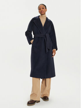 Weekend Max Mara Weekend Max Mara Cappotto di lana Tempera 2425016102 Blu scuro Regular Fit