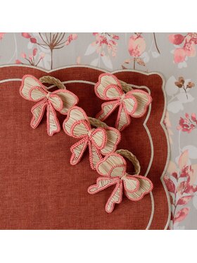 Roseberry Home Roseberry Home Obrączka na serwetki Pink Bow Różowy