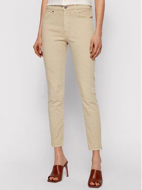 Boss Boss Jeansy Crop 3.0 Canvas 50450858 Béžová Skinny Fit