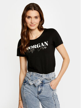 Morgan Morgan Tricou 241-DUNE Negru Regular Fit