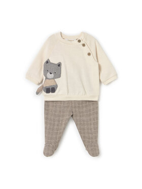 Mayoral Mayoral Completo felpa e ghettine 2586 Beige Regular Fit