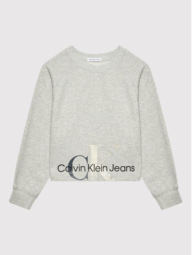 Calvin Klein Jeans Calvin Klein Jeans Bluza Mixed Monogram IG0IG01277 Szary Regular Fit