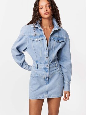 La Mania La Mania Sukienka jeansowa AVERY Niebieski Basic Fit