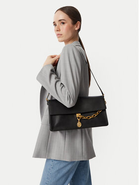 Tommy Hilfiger Tommy Hilfiger Soma Crest Leather Conv Shoulder Bag AW0AW19015 Melns