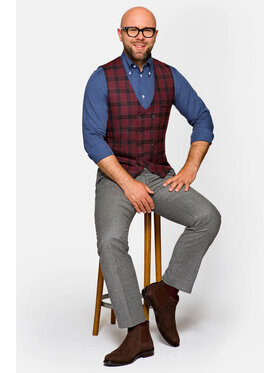 Lancerto Lancerto Kamizelka Narvik Czerwony Regular Fit