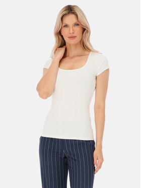 Potis & Verso Potis & Verso T-Shirt Wella Biały Regular Fit