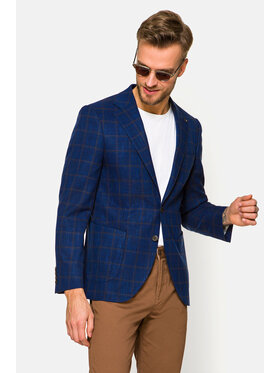 Lancerto Lancerto Marynarka Finarosa Granatowy Slim Fit