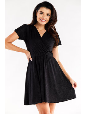 Awama Awama Sukienka wieczorowa A558 Czarny Basic Fit