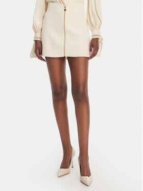 Elisabetta Franchi Elisabetta Franchi Minirock GO-150-61E2-V200 Écru Regular Fit