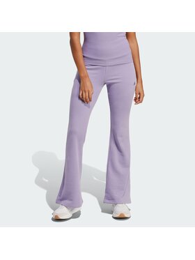 adidas adidas Spodnie materiałowe French Terry Fioletowy Slim Fit