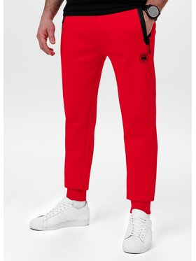 PITBULL PITBULL Spodnie dresowe Spodnie dresowe męskie DOGWOOD M Czerwony Regular Fit