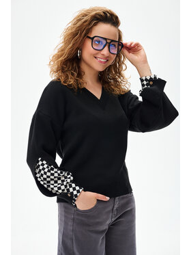 blue shadow blue shadow Sweter Alexis Czarny Regular Fit