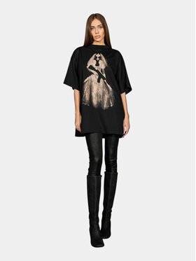 MADE BY SOCIETY MADE BY SOCIETY T-Shirt Noir Élément - T27904 Czarny Basic Fit