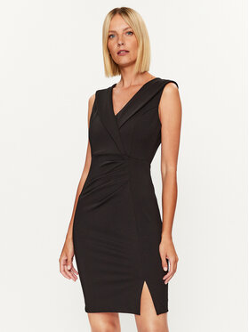 Rinascimento Rinascimento Коктейлна рокля CFC0114861003 Черен Slim Fit