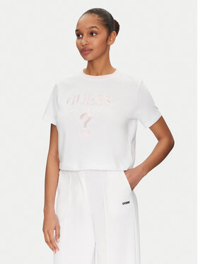 Guess Guess Tricou V5GI18 I3Z14 Alb Regular Fit