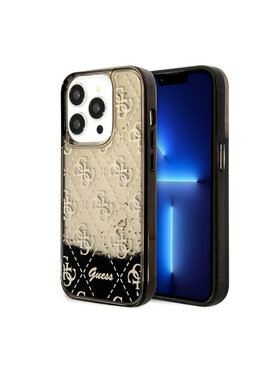 Guess Guess Etui na telefon Liquid Glitter Transculent 4G Czarny