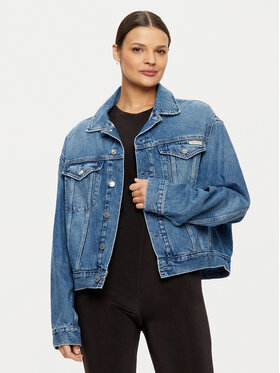 Calvin Klein Jeans Calvin Klein Jeans Džinsinė striukė J20J224546 Tamsiai mėlyna Boxy Fit