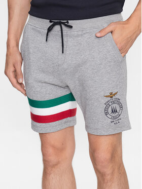Aeronautica Militare Aeronautica Militare Short de sport 231BE174P215 Gris Regular Fit