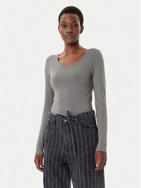 ONLY ONLY Bluse Live Love 15204712 Grau Stretch Fit