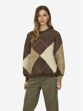 ONLY ONLY Maglione Onlnoemi life ls jq Marrone Regular Fit