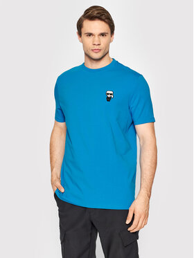 KARL LAGERFELD KARL LAGERFELD T-Shirt Crewneck 755027 521221 Modrá Regular Fit
