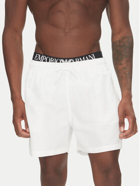Emporio Armani Emporio Armani Plaukimo šortai EM000686 AF12329 U0002 Balta Regular Fit