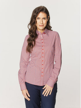 Willsoor Willsoor Koszula 61300 Czerwony Regular Fit