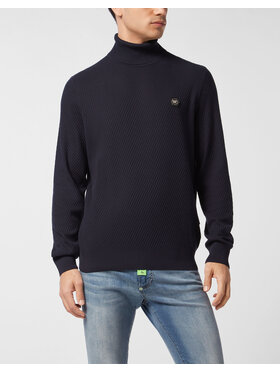 PHILIPP PLEIN PHILIPP PLEIN Longsleeve 26965 Granatowy Regular Fit
