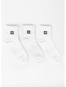 PITBULL PITBULL Skarpety Niskie Unisex Skarpety Low Ankle Logo cienkie 3-pak 35-38 Biały