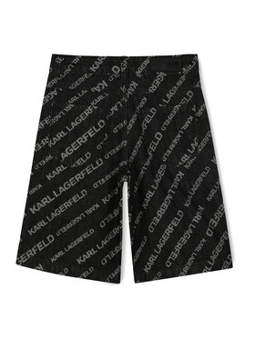 Karl Lagerfeld Kids Karl Lagerfeld Kids Pantaloncini di jeans Z30415 D Nero Regular Fit