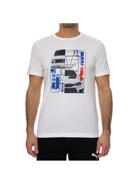 Puma Puma T-shirt Puma BMW Motorsport Graphic Tee Bianco Regular Fit