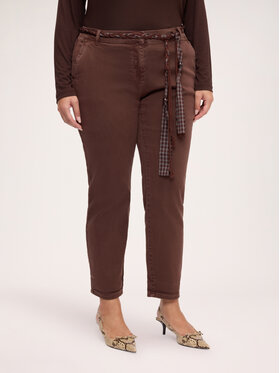 Fiorella Rubino Fiorella Rubino Spodnie materiałowe P072T005468N022 Brązowy Cropp Fit