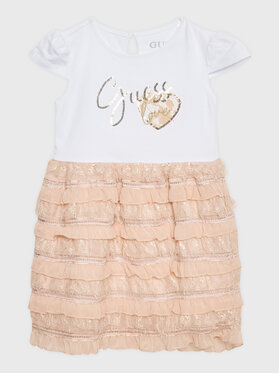 Guess Guess Sukienka codzienna K3RK11 K6YW0 Biały Regular Fit