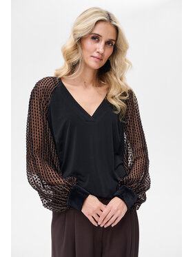 blue shadow blue shadow Bluzka Melisa Czarny Regular Fit