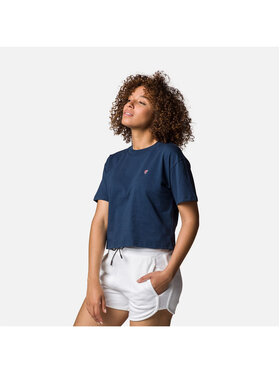 Rossignol Rossignol T-Shirt W Rossi Tee Crop Granatowy Regular Fit