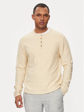 INDICODE INDICODE Sweter Mattiaxa 30-458 Beżowy Regular Fit