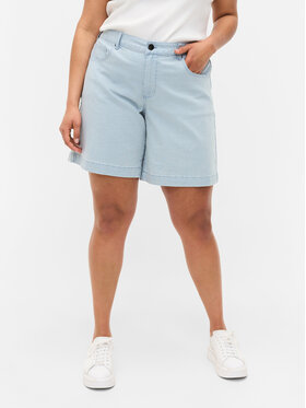 Zizzi Zizzi Pantaloni scurți de blugi J10886B Albastru celest Regular Fit