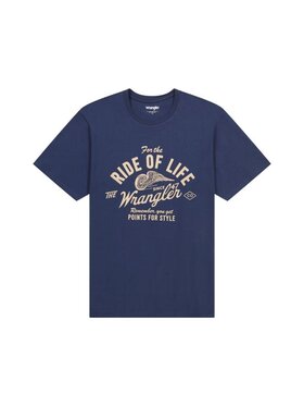 Wrangler Wrangler T-Shirt AMERICANA TEE 112362792 Granatowy Regular Fit