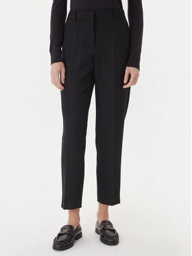 Tommy Hilfiger Tommy Hilfiger Kalhoty z materiálu WW0WW48355 Černá Straight Fit