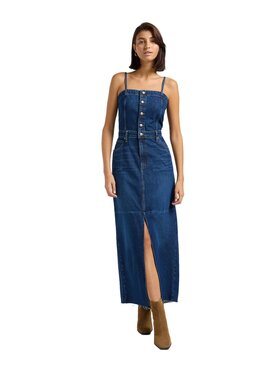 Lee Lee Sukienka jeansowa 112363487 Granatowy Slim Fit
