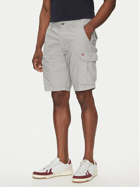 Napapijri Napapijri Pantaloncini di tessuto Noto 2.0 NP0A4HOQ Grigio Regular Fit