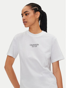 Calvin Klein T-shirt New York K20K208064 Bijela Regular Fit