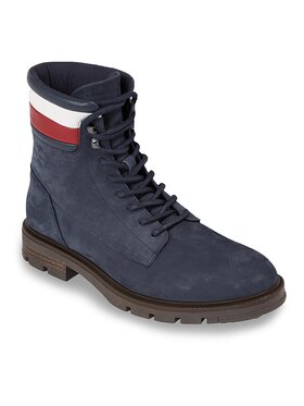 Tommy Hilfiger Tommy Hilfiger Trapper stila apavi Corporate Hilfiger Nubuck Boot FM0FM04801 Zils