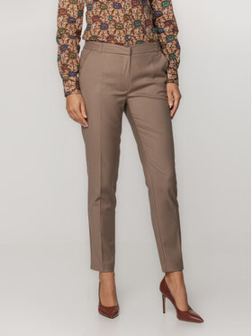 Willsoor Willsoor Spodnie damskie 67633 Beżowy Tapered Leg